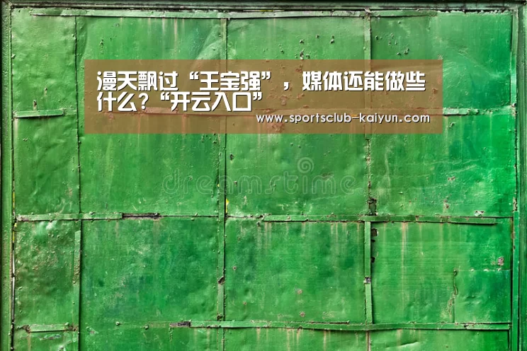 漫天飘过“王宝强”，媒体还能做些什么?“开云入口”